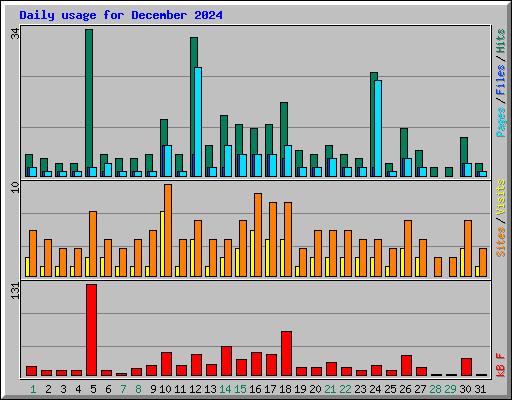 Daily usage for December 2024