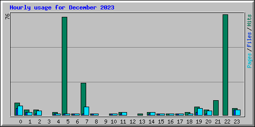 Hourly usage for December 2023