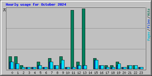 Hourly usage for October 2024
