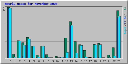 Hourly usage for November 2025