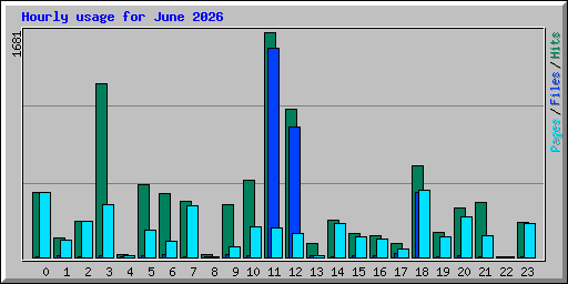 Hourly usage for June 2026