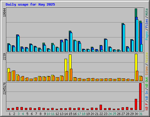 Daily usage for May 2025