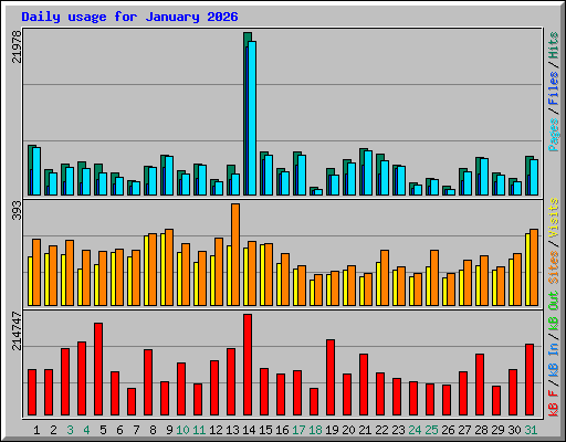 Daily usage for January 2026