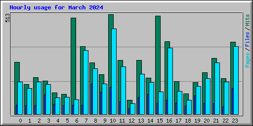 Hourly usage for March 2024