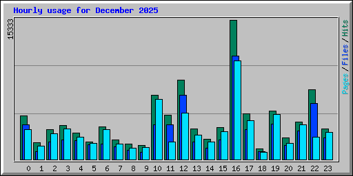 Hourly usage for December 2025