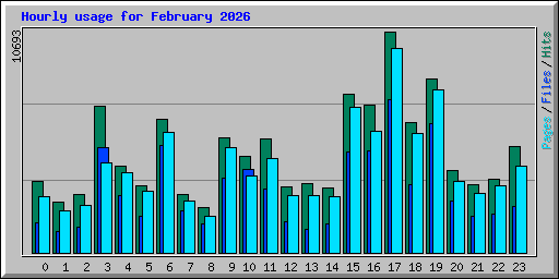 Hourly usage for February 2026