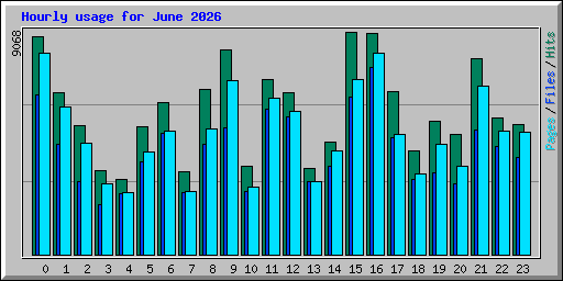 Hourly usage for June 2026