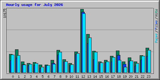 Hourly usage for July 2026