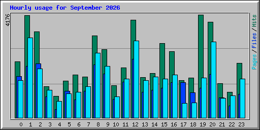 Hourly usage for September 2026